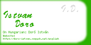 istvan doro business card